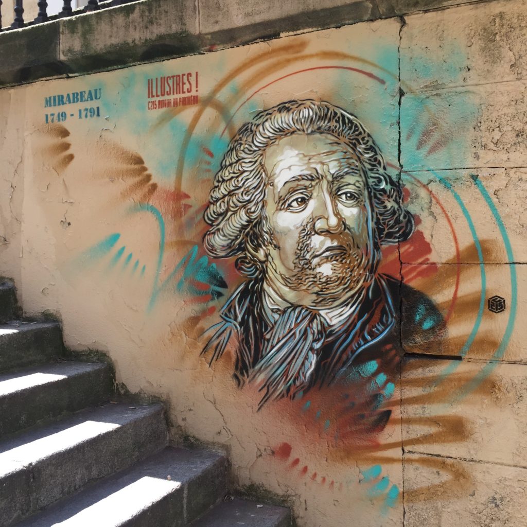 Mirabeau Pochoir de Christian Guémy alias C215 autour du Panthéon