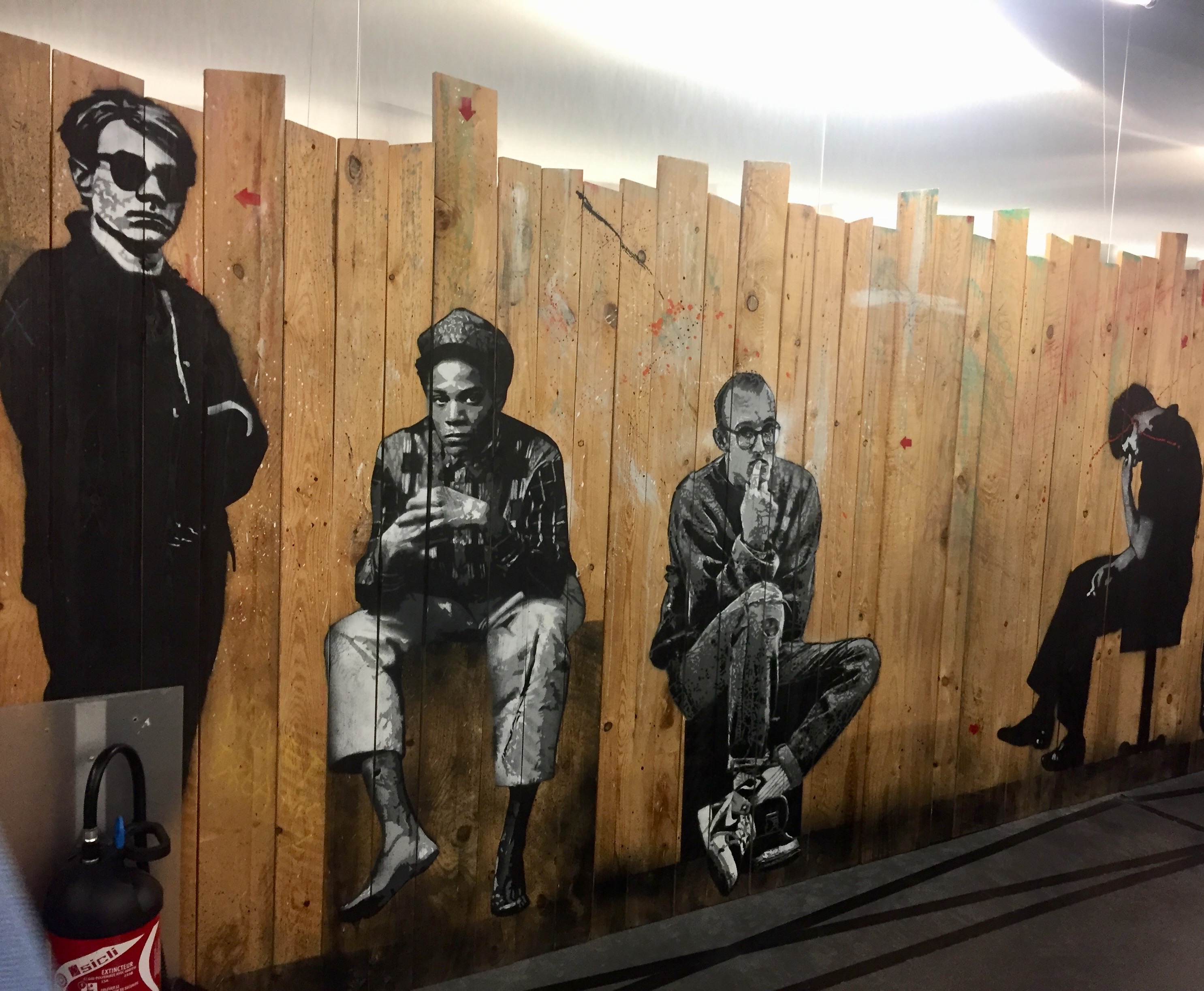 Andy Warhol, Jean-Michel Basquiat, Keith Haring par Jef Aérosol