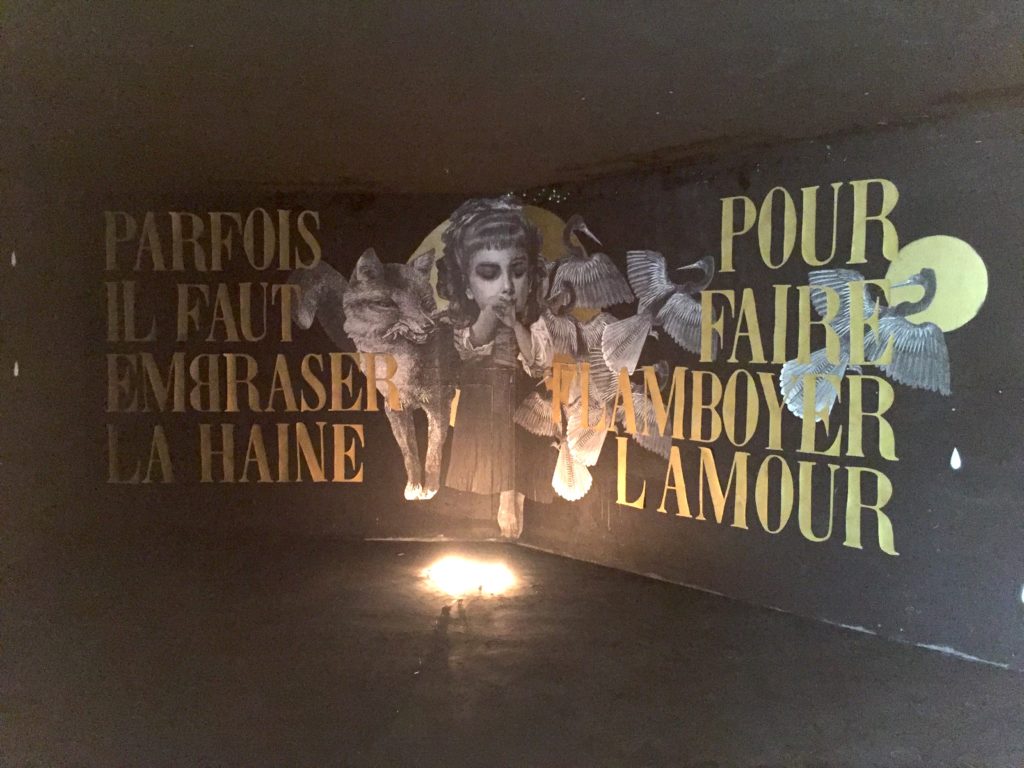 oeuvre de l'artiste Française de Street Art Madame Moustache