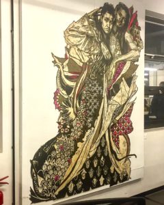 Oeuvre de SWOON au musée ART42 - Art Urbain