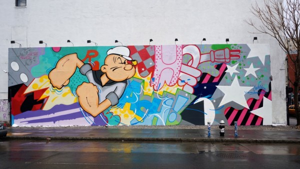 Houston Bowery Wall - Popeye par Crash