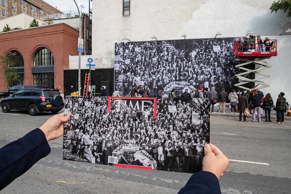 Houston Bowery wall et couverture du Time Magazine par JR