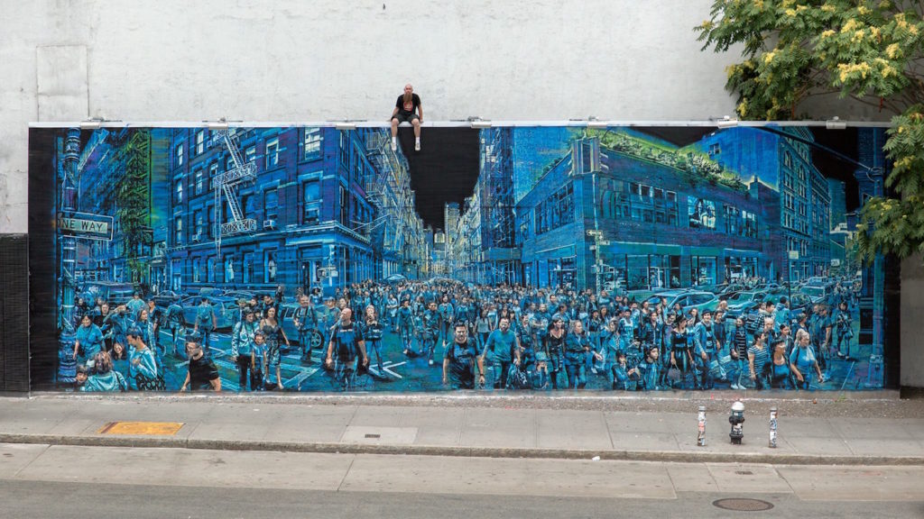 Houston Bowery Wall par Logan Hicks