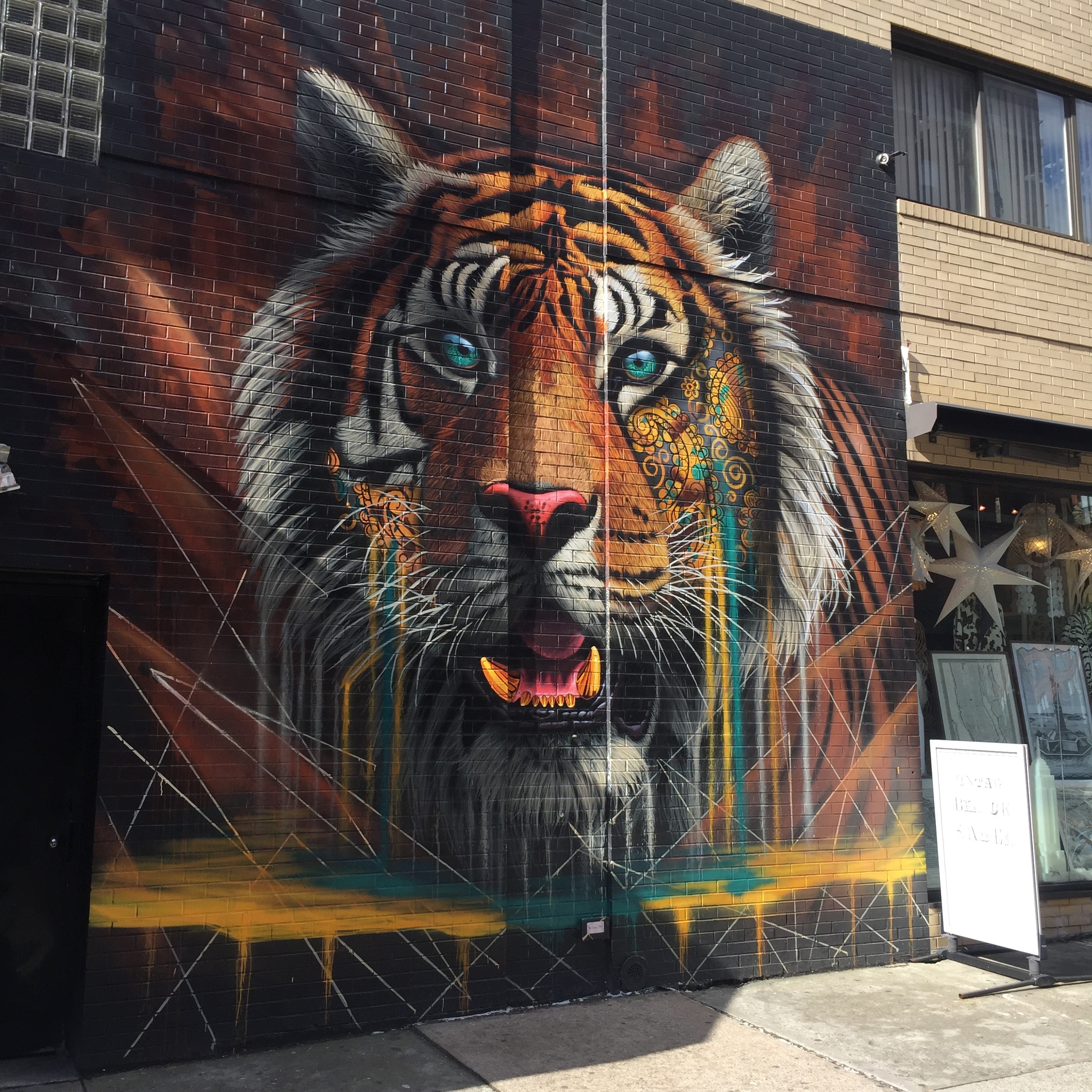 Tiger Street Art Mural on Lafayette St. (SoHo, NYC) The L.I.S.A.